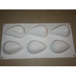 Силікон білий половинки серця (JSC2703) №658