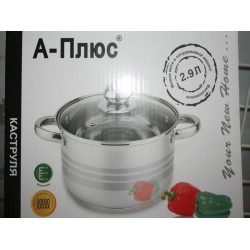 Кастрюля нерж 2.1л 2165А+