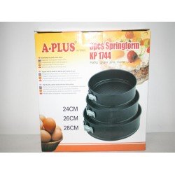 Форма для выпечки А+ (3шт. разьемные 24см. 26см. 28см)( 1744)